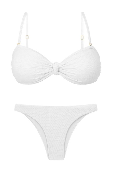 Product Front: Rio De Sol Conjunto Set Bora-White Bandeau-Joy Leblon