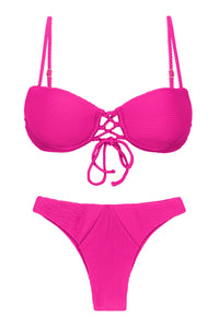 Product Front: Rio De Sol Conjunto Set Cotele-Amaranto Balconet-Pushup Lisboa