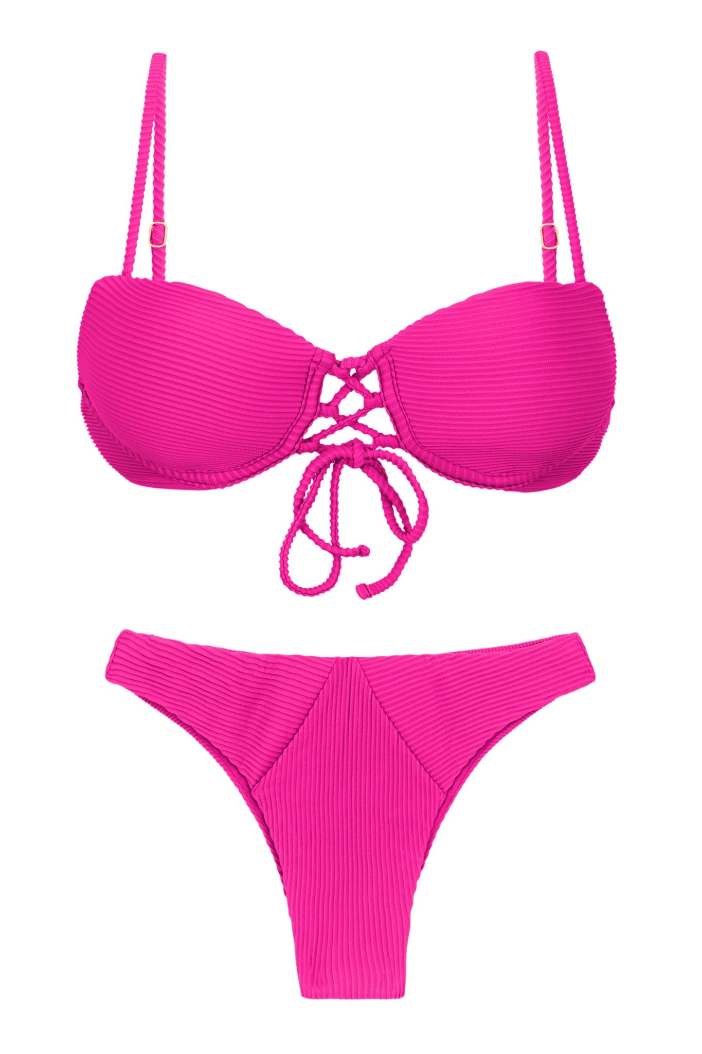 Product Front: Rio De Sol Conjunto Set Cotele-Amaranto Balconet-Pushup Lisboa