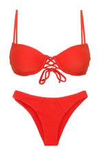 Cargar imagen en el visor de la galería, Product Front: Rio De Sol Conjunto Set Cotele-Tomate Balconet-Pushup Lisboa
