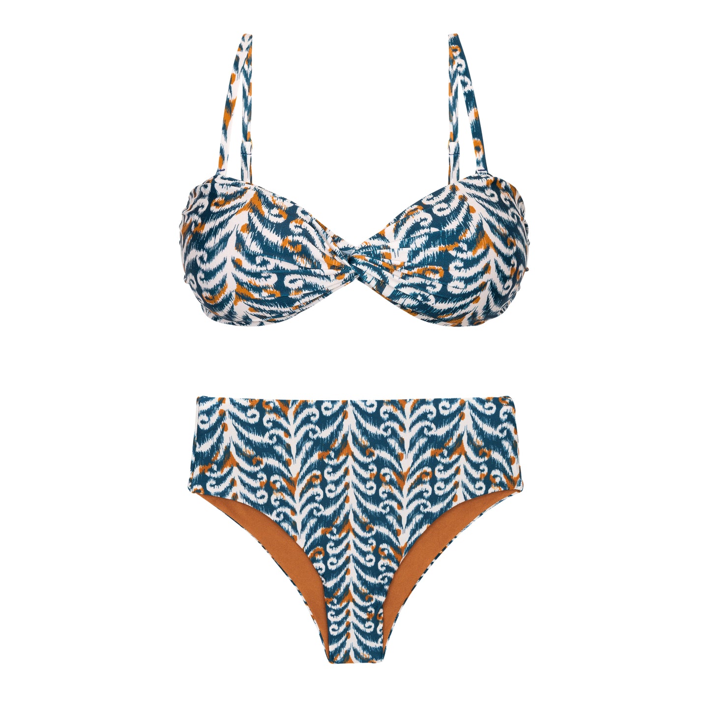 Product Front: Rio De Sol Conjunto Set Ikat Twist Hotpants
