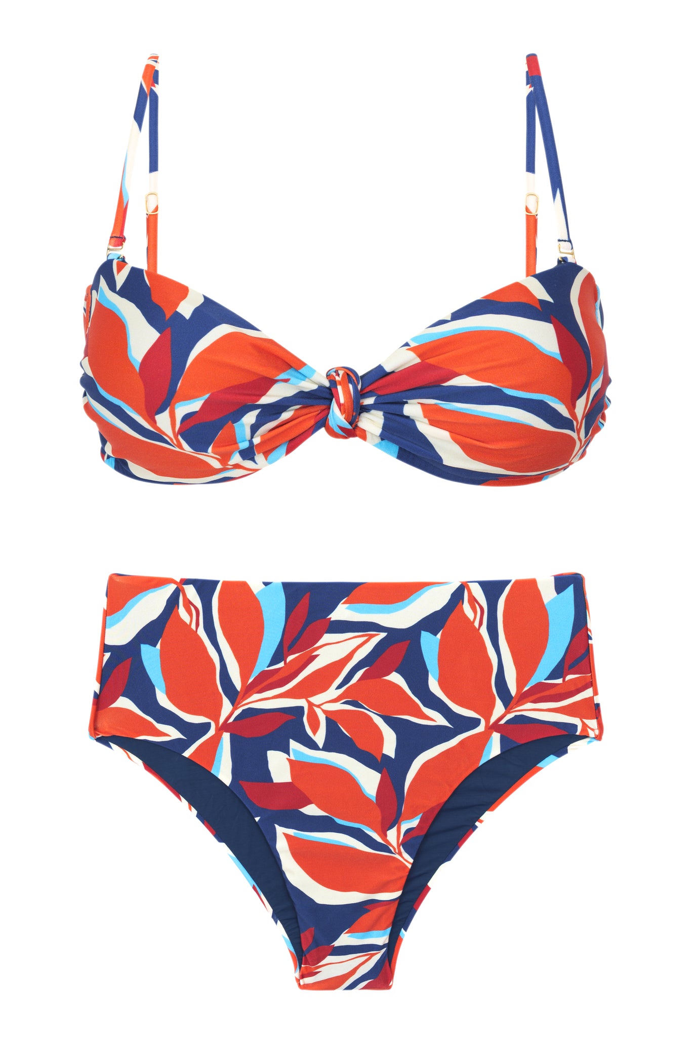 Product Front: Rio De Sol Conjunto Set Leaves Bandeau-Joy Hotpants