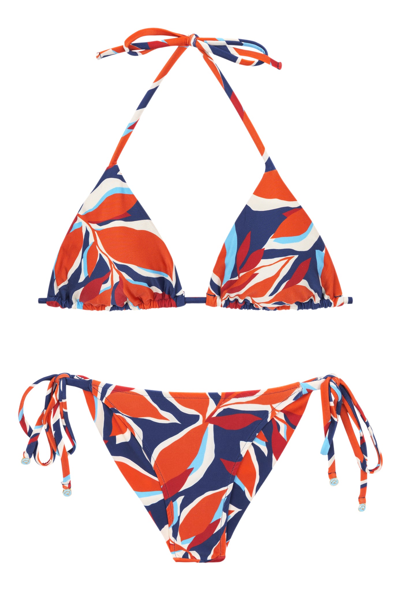 Product Front: Rio De Sol Conjunto Set Leaves Tri-Inv Cheeky-Tie