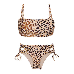 Product Front: Rio De Sol Conjunto Set Leopard Bandeau-Reto Madrid