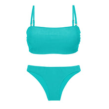 Cargar imagen en el visor de la galería, Product Front: Rio De Sol Conjunto Set Malibu-Atol Bandeau-Reto Essential
