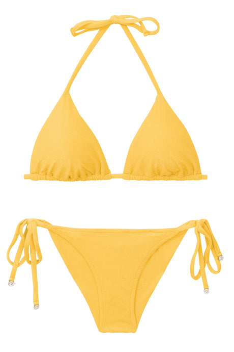 Product Front: Rio De Sol Conjunto Set Malibu-Yellow Tri-Inv Cheeky-Tie