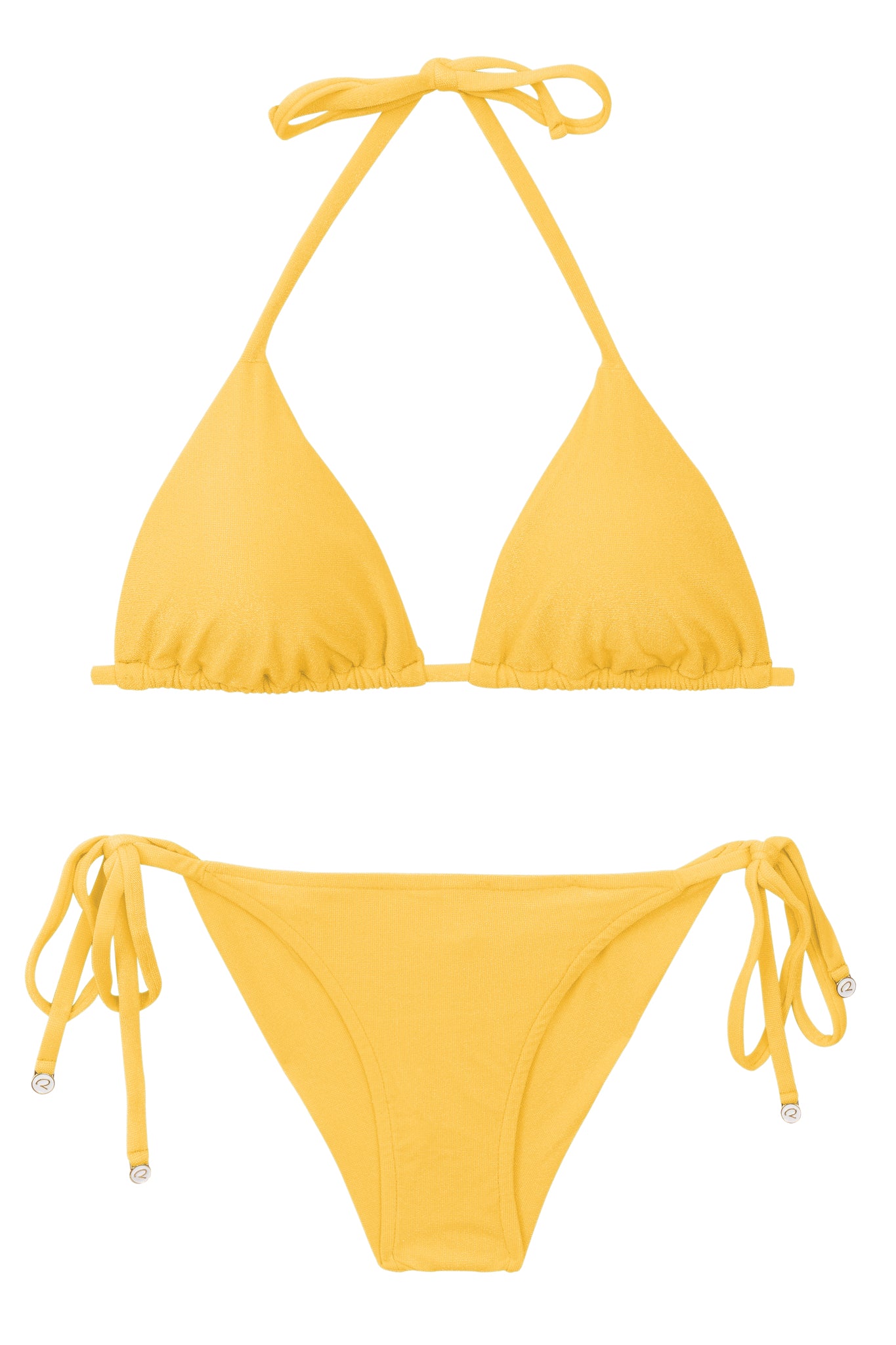 Product Front: Rio De Sol Conjunto Set Malibu-Yellow Tri-Inv Cheeky-Tie