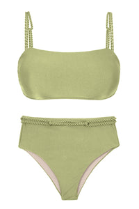 Product Front: Rio De Sol Conjunto Set Oliva Bandeau-Reto Hotpants
