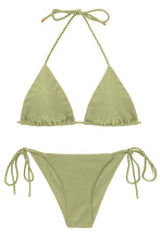 Cargar imagen en el visor de la galería, Product Front: Rio De Sol Conjunto Set Oliva Tri-Inv Cheeky-Tie
