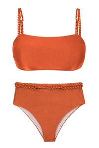 Product Front: Rio De Sol Conjunto Set Paprica Bandeau-Reto Hotpants