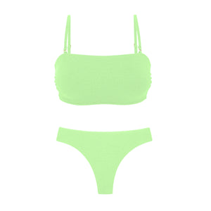 Product Front: Rio De Sol Conjunto Set Sand-Menta Bandeau-Reto Nice-Fio