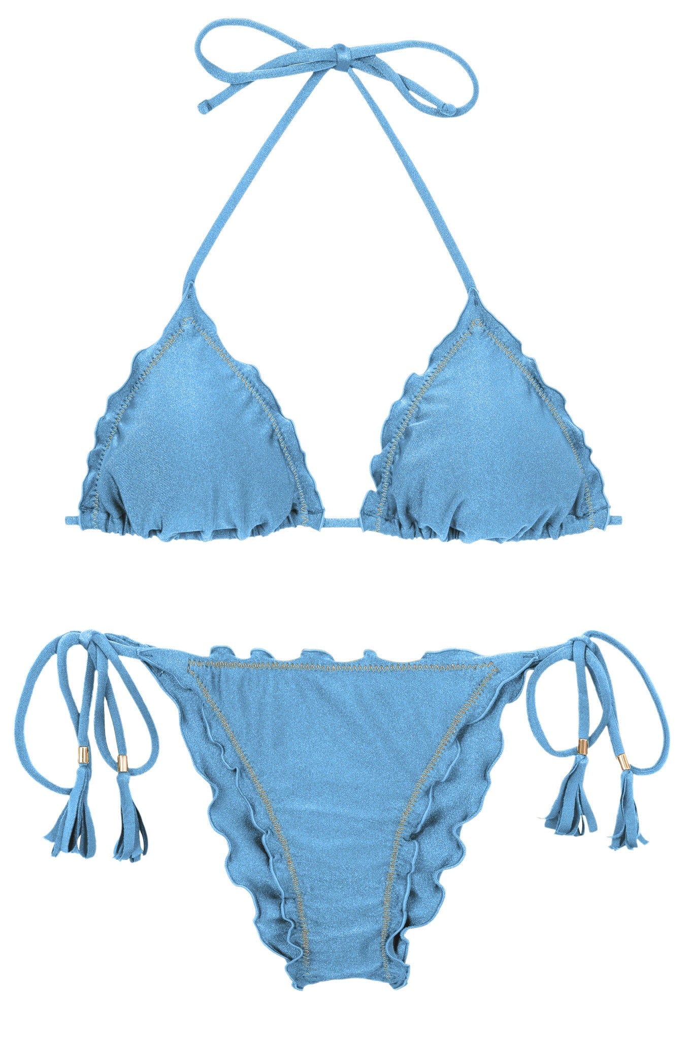 Product Front: Rio De Sol Conjunto Set Shimmer-Baltic-Sea Frufru