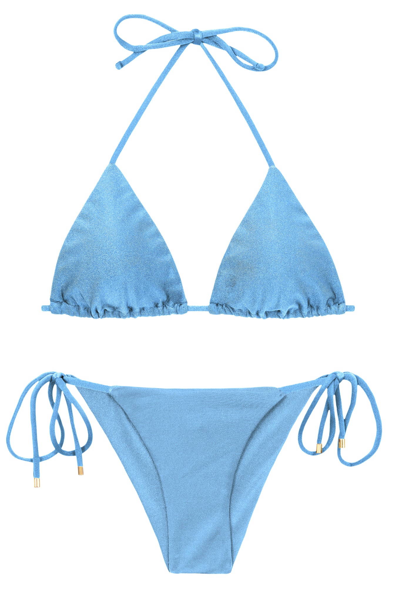 Product Front: Rio De Sol Conjunto Set Shimmer-Baltic-Sea Tri-Inv Cheeky-Tie