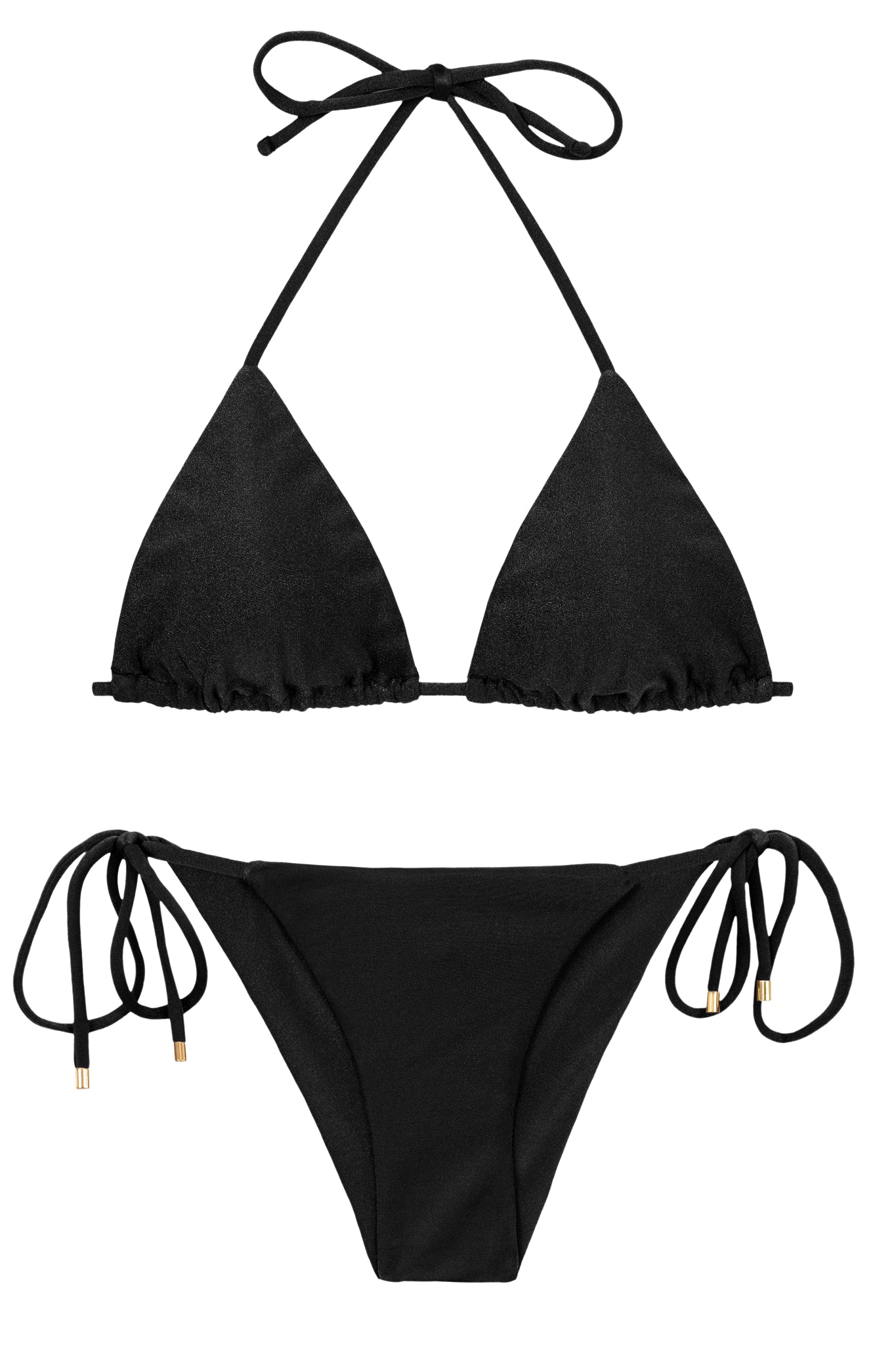 Product Front: Rio De Sol Conjunto Set Shimmer-Black Tri-Inv Cheeky-Tie