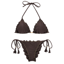 Cargar imagen en el visor de la galería, Product Front: Rio De Sol Conjunto Set Shimmer-Coffee Frufru
