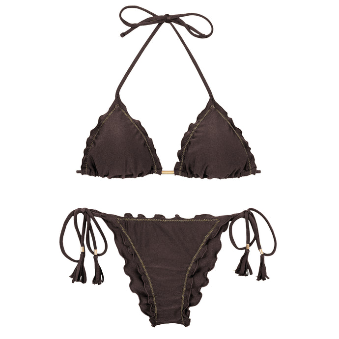 Product Front: Rio De Sol Conjunto Set Shimmer-Coffee Frufru