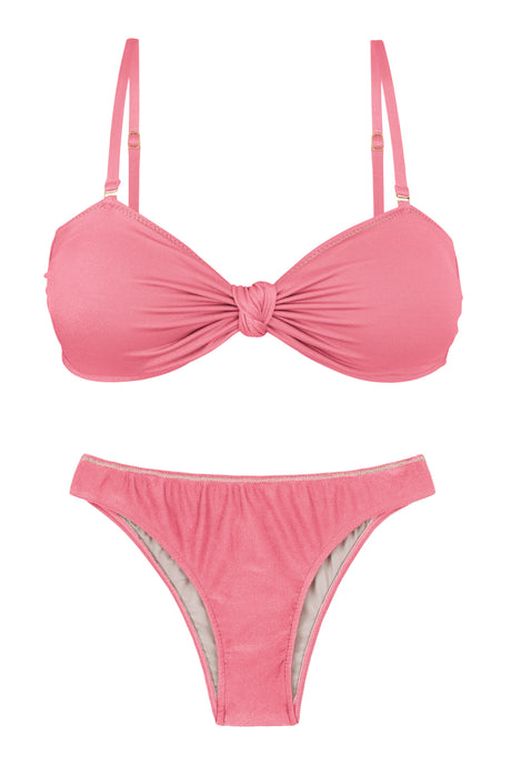 Product Front: Rio De Sol Conjunto Set Shimmer-Confetti Bandeau-Joy Essential