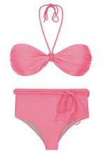 Cargar imagen en el visor de la galería, Product Front: Rio De Sol Conjunto Set Shimmer-Confetti Twist Belted-High-Waist
