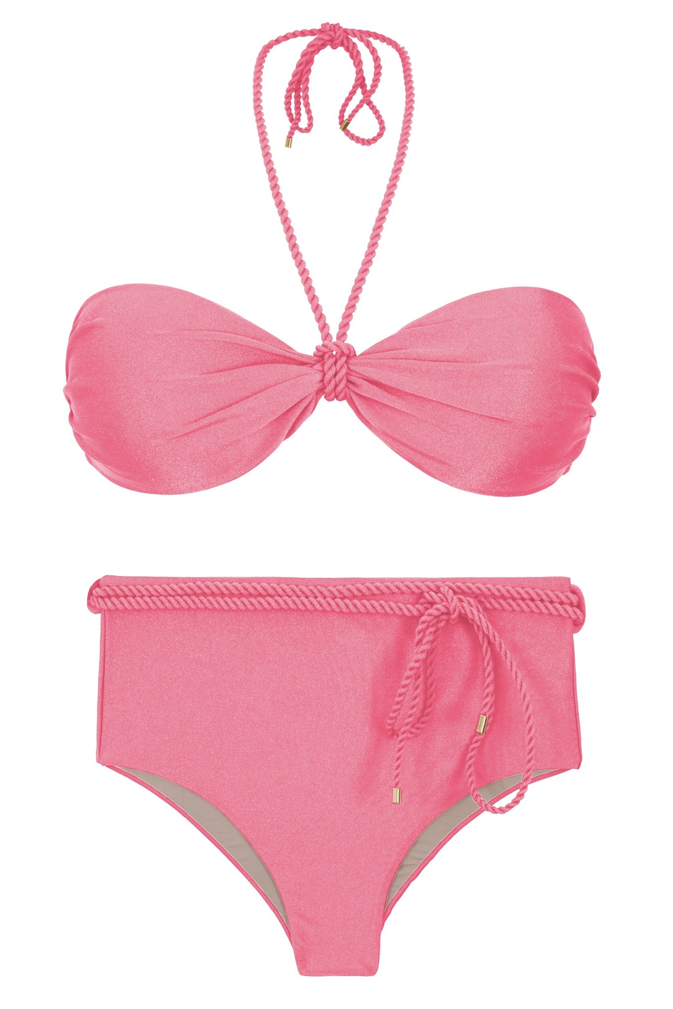 Product Front: Rio De Sol Conjunto Set Shimmer-Confetti Twist Belted-High-Waist