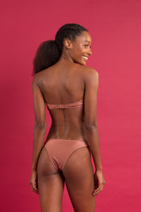 Image 10: Rio De Sol Conjunto Set Shimmer-Copper Bandeau-Joy Essential