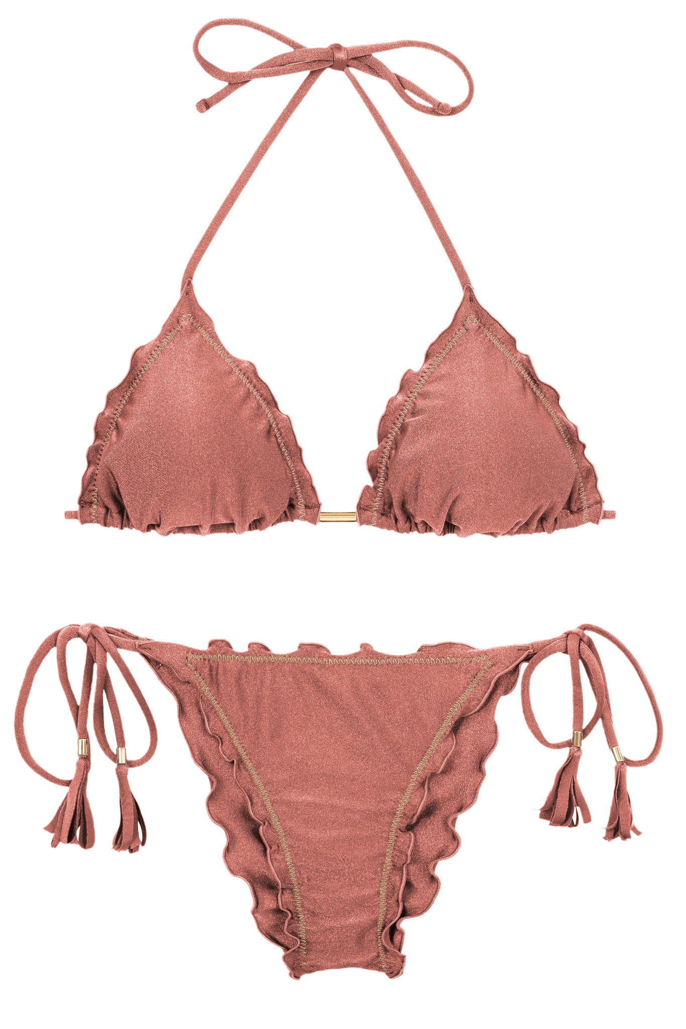 Product Front: Rio De Sol Conjunto Set Shimmer-Copper Frufru