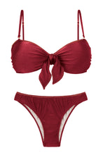 Cargar imagen en el visor de la galería, Product Front: Rio De Sol Conjunto Set Shimmer-Divino Bandeau-Knot Essential
