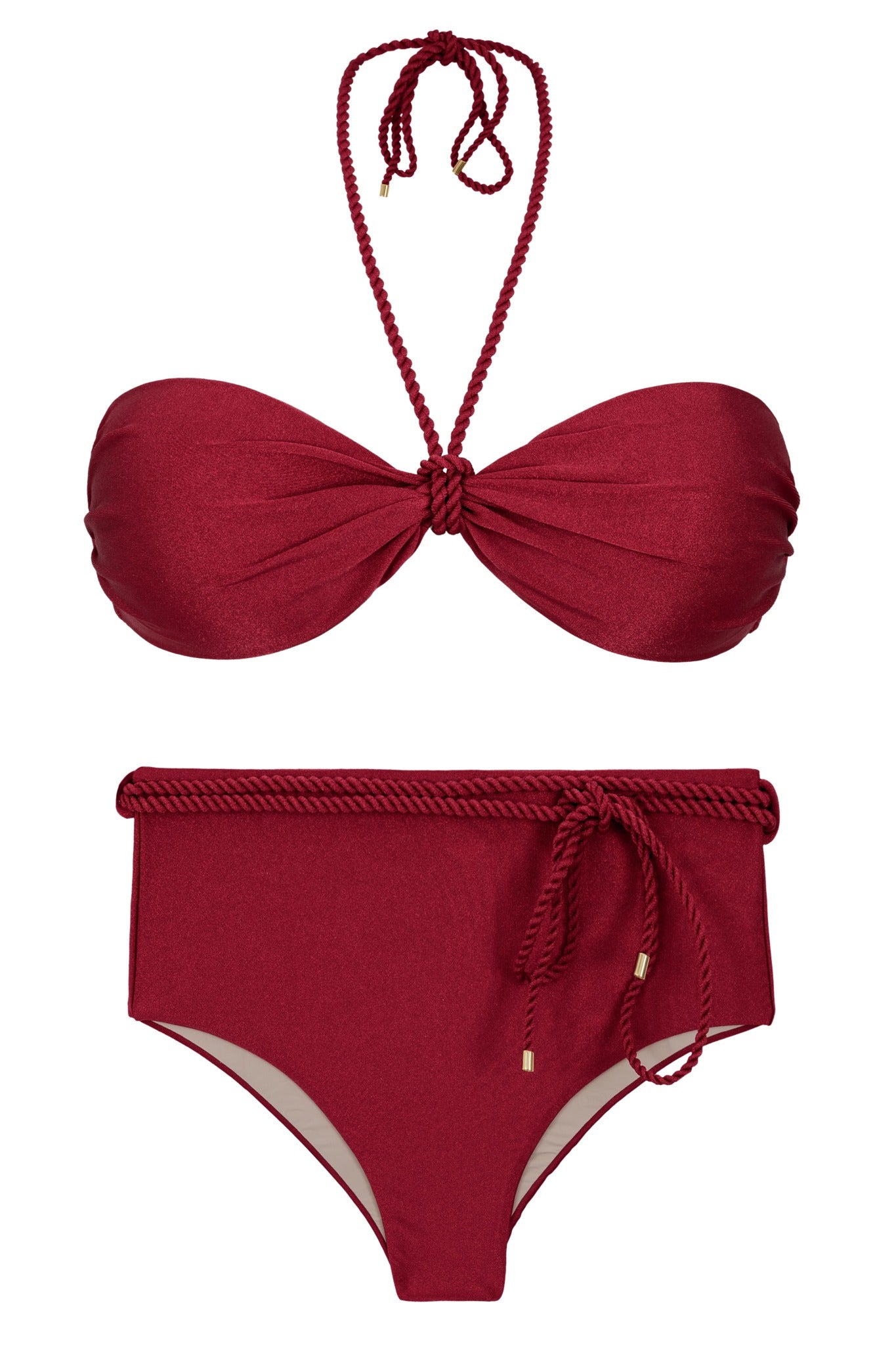 Product Front: Rio De Sol Conjunto Set Shimmer-Divino Twist Belted-High-Waist