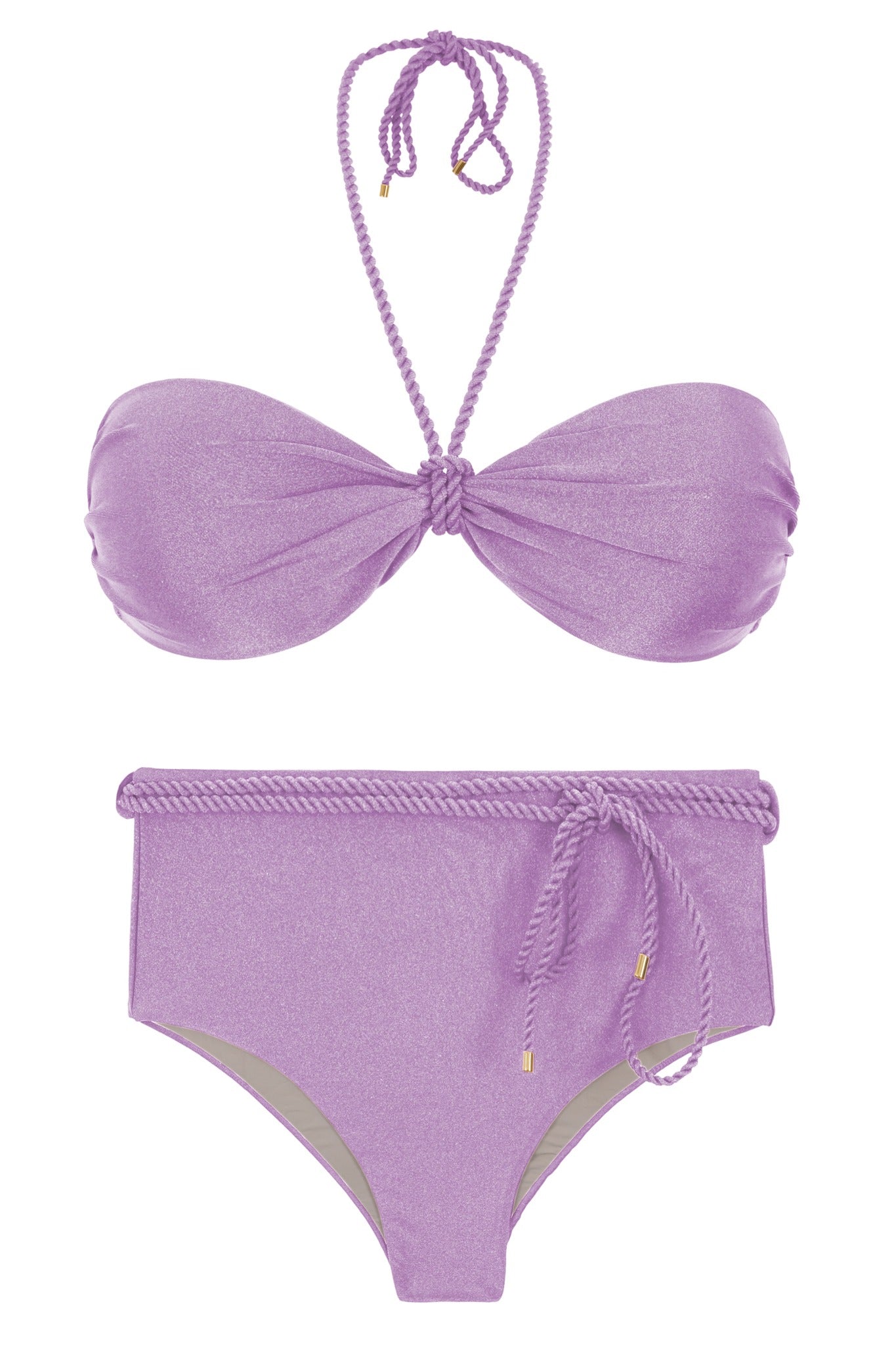 Product Front: Rio De Sol Conjunto Set Shimmer-Harmonia Twist Belted-High-Waist