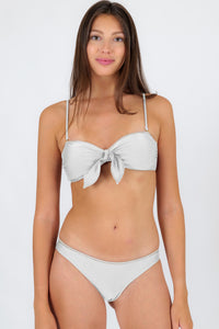 Gallery: Rio De Sol Conjunto Set Shimmer-White Bandeau-Knot Essential