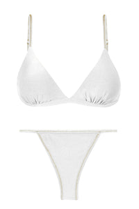 Product Front: Rio De Sol Conjunto Set Shimmer-White Tri-Fixo California