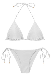 Product Front: Rio De Sol Conjunto Set Shimmer-White Tri-Inv Cheeky-Tie