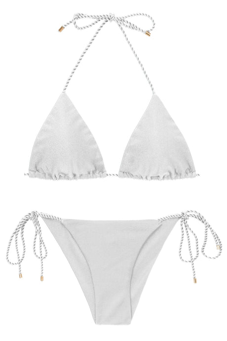 Product Front: Rio De Sol Conjunto Set Shimmer-White Tri-Inv Cheeky-Tie