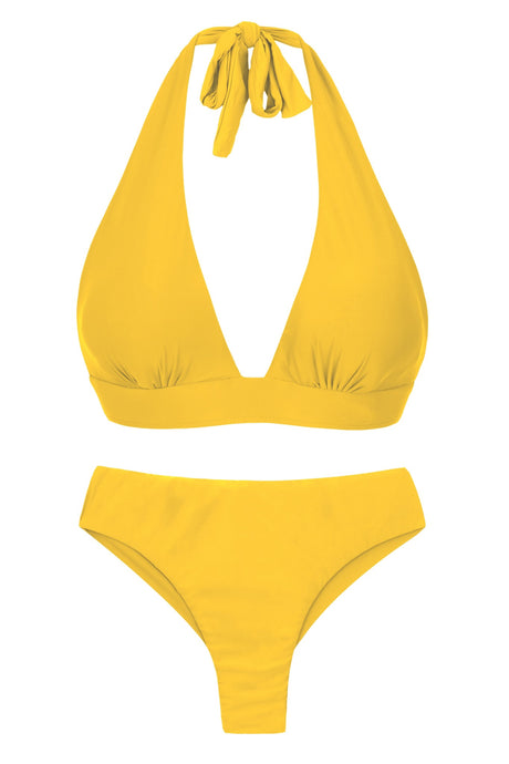 Product Front: Rio De Sol Conjunto Set Sunflower Halter-Cos Ciao