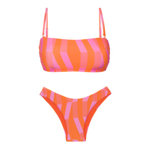 Product Front: Rio De Sol Conjunto Set Sunrise Bandeau-Reto High-Leg