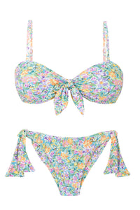 Product Front: Rio De Sol Conjunto Set Tiny-Garden Bandeau-Knot Italy