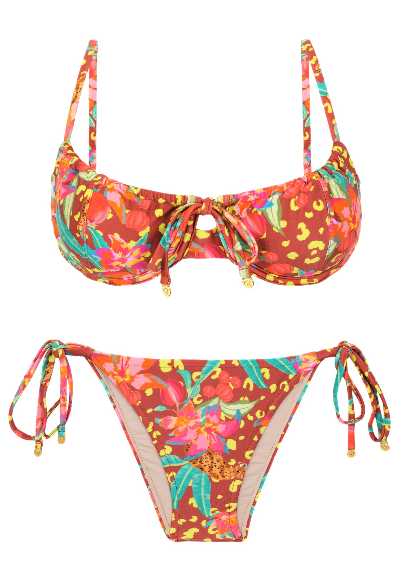 Product Front: Rio De Sol Conjunto Set Tropics Balconet-Tie Lacinho