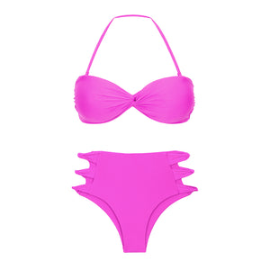 Product Front: Rio De Sol Conjunto Set Vita-Pink Twist Highwaist-Spin