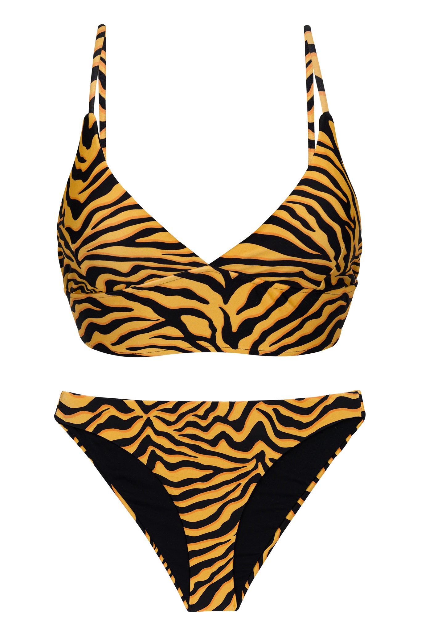 Product Front: Rio De Sol Conjunto Set Wild-Orange Tri-Tank Comfy