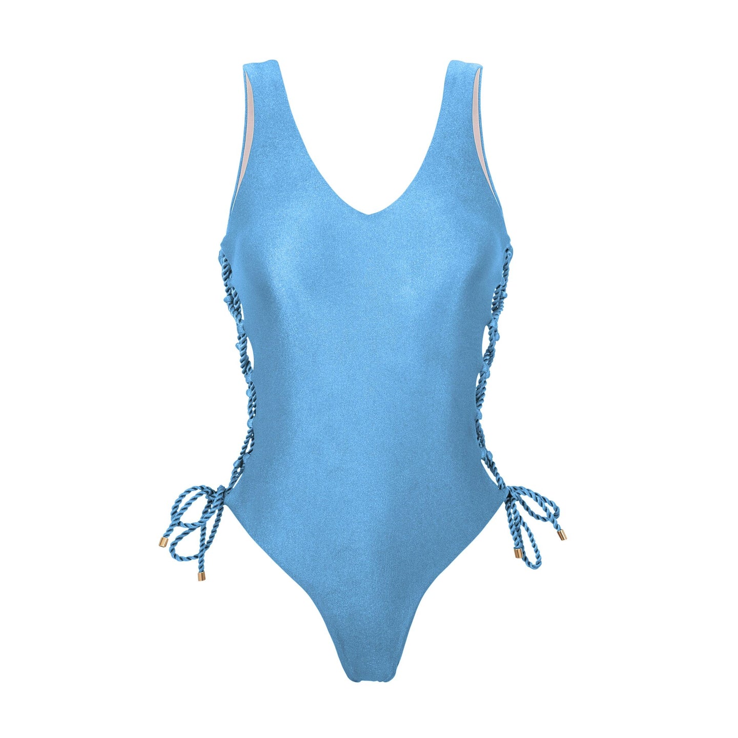 Product Front: Rio De Sol Una Pieza Shimmer-Baltic-Sea Zoe