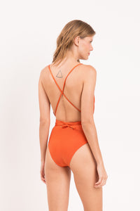 Model Back: Rio De Sol Una Pieza Shimmer-Paprica New Vegas