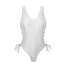 Cargar imagen en el visor de la galería, Product Front: Rio De Sol Una Pieza Shimmer-White Zoe
