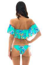 Cargar imagen en el visor de la galería, Model Back: Rio De Sol Sostén Top Acqua Flora Babado
