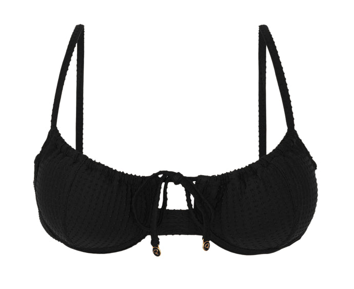 Product Front: Rio De Sol Sostén Top Dots-Black Balconet-Tie