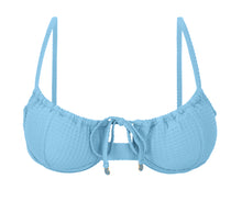 Cargar imagen en el visor de la galería, Product Front: Rio De Sol Sostén Top Dots-Sky Balconet-Tie
