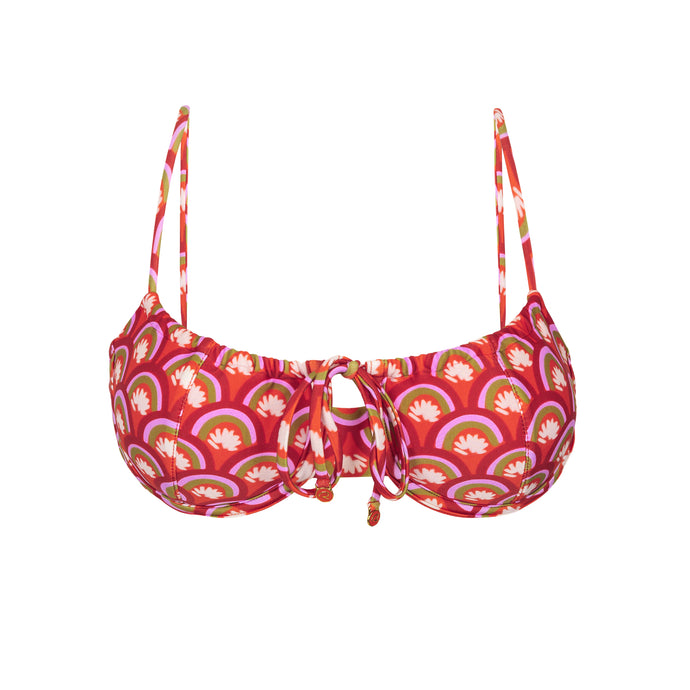 Product Front: Rio De Sol Sostén Top Floral-Scales Balconet-Tie