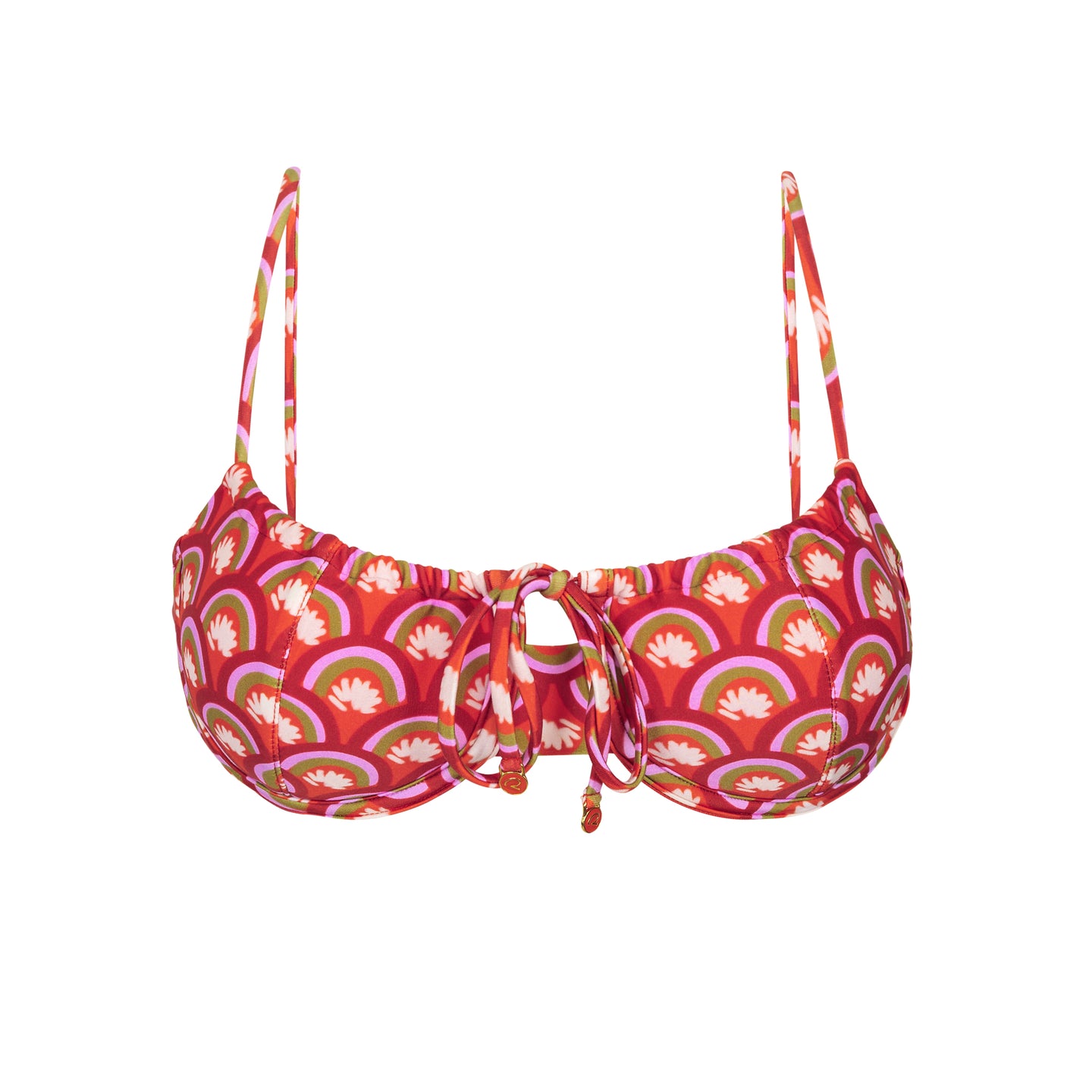 Product Front: Rio De Sol Sostén Top Floral-Scales Balconet-Tie