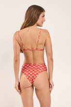 Cargar imagen en el visor de la galería, Model Back: Rio De Sol Sostén Top Floral-Scales Balconet-Tie
