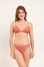 Cargar imagen en el visor de la galería, Model Front: Rio De Sol Sostén Top Floral-Scales Tri-Fixo
