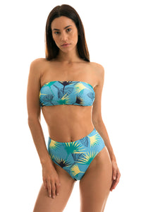 Model Front: Rio De Sol Sostén Top Flower Geometric Reto
