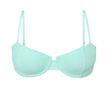 Cargar imagen en el visor de la galería, Product Front: Rio De Sol Sostén Top Malibu-Menta Balconet
